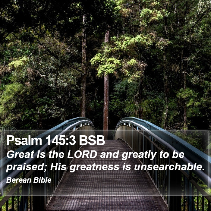 Psalms 145:3 BSB Bible Study