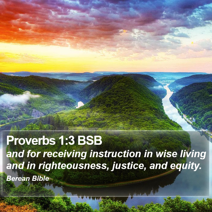 Proverbs 1:3 BSB Bible Study