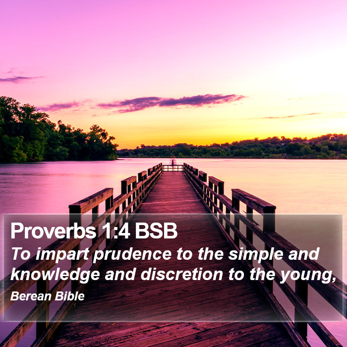 Proverbs 1:4 BSB Bible Study