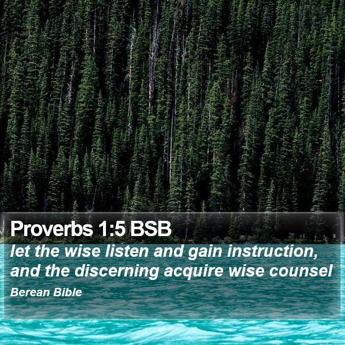 Proverbs 1:5 BSB Bible Study