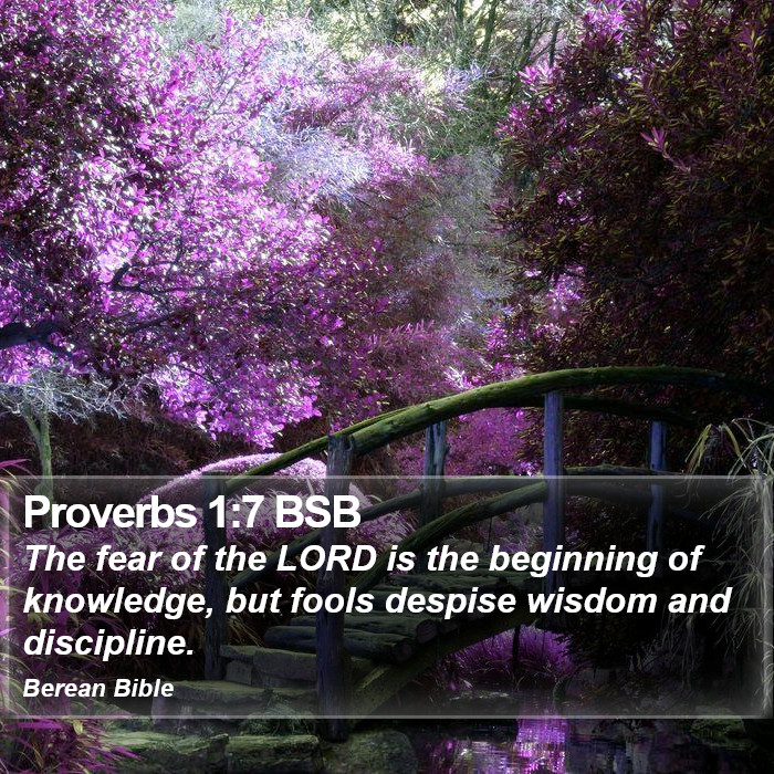 Proverbs 1:7 BSB Bible Study