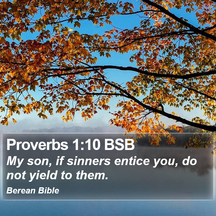 Proverbs 1:10 BSB Bible Study