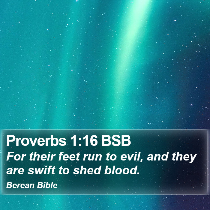 Proverbs 1:16 BSB Bible Study