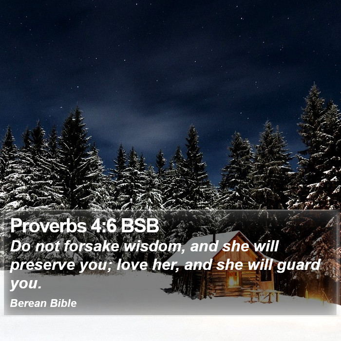 Proverbs 4:6 BSB Bible Study