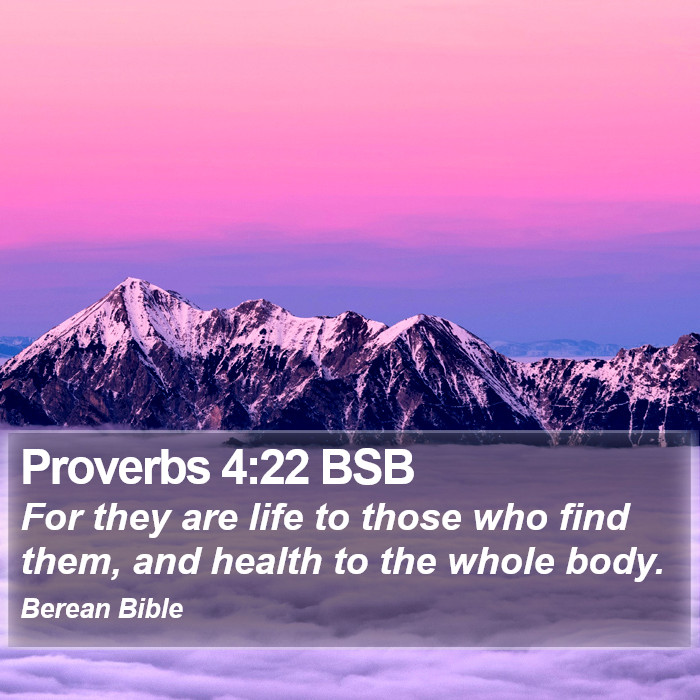 Proverbs 4:22 BSB Bible Study