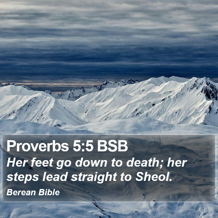 Proverbs 5:5 BSB Bible Study