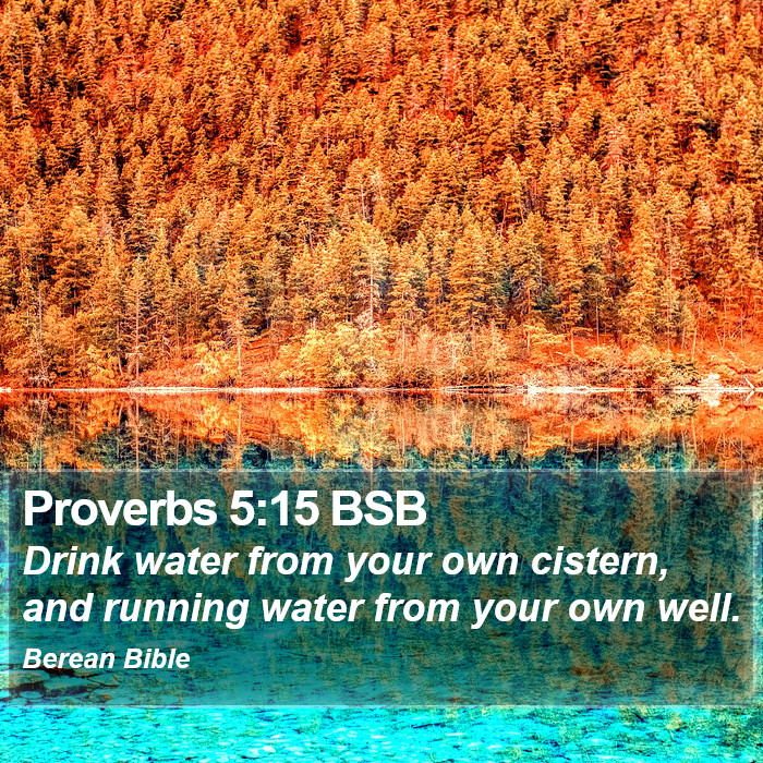 Proverbs 5:15 BSB Bible Study