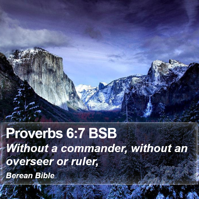 Proverbs 6:7 BSB Bible Study