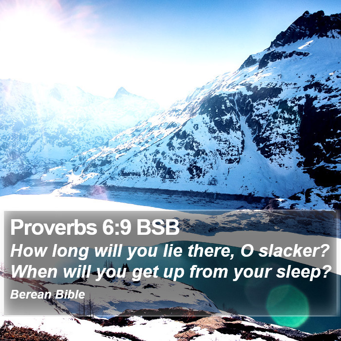 Proverbs 6:9 BSB Bible Study