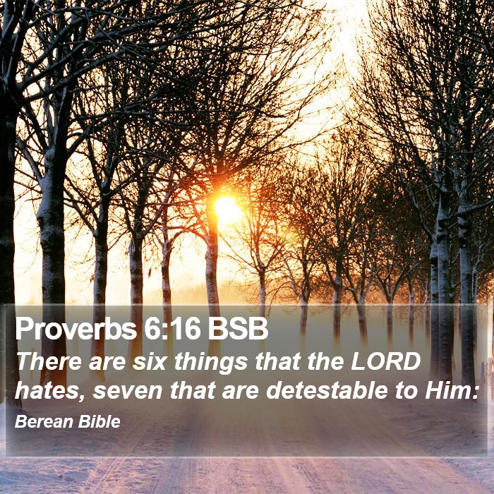 Proverbs 6:16 BSB Bible Study