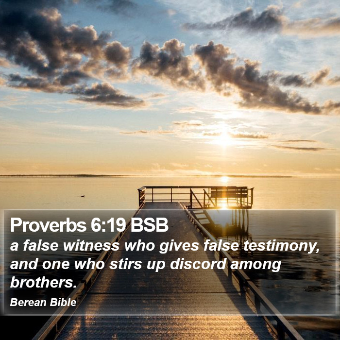 Proverbs 6:19 BSB Bible Study