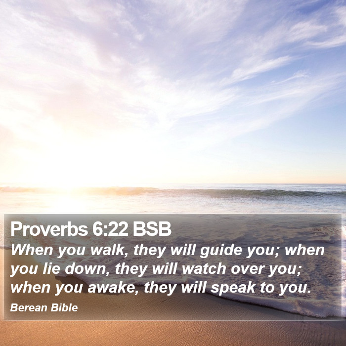 Proverbs 6:22 BSB Bible Study