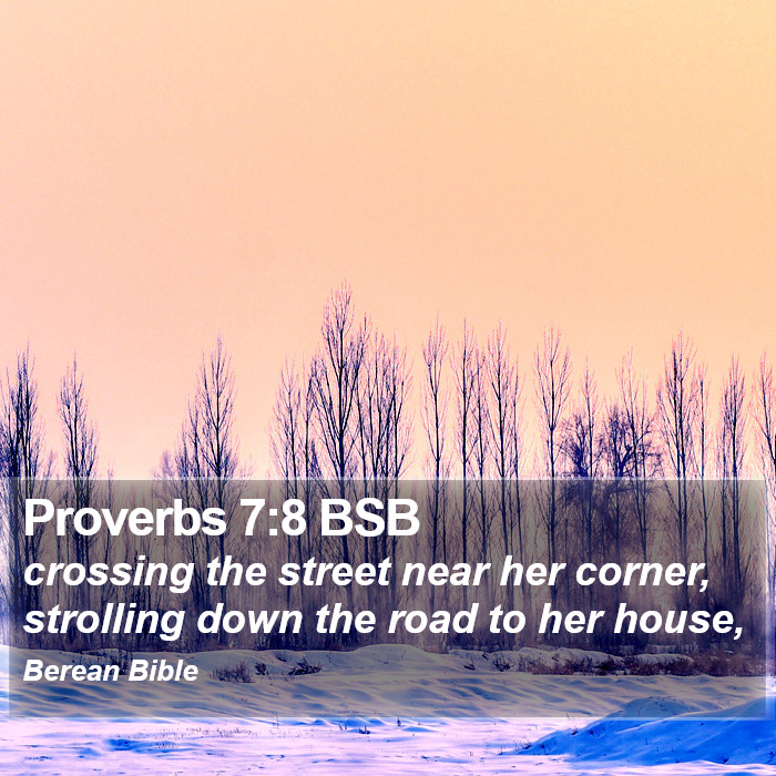 Proverbs 7:8 BSB Bible Study