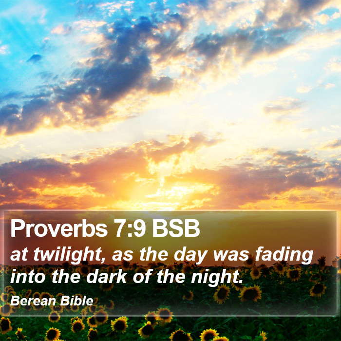 Proverbs 7:9 BSB Bible Study