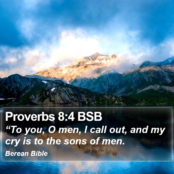 Proverbs 8:4 BSB Bible Study