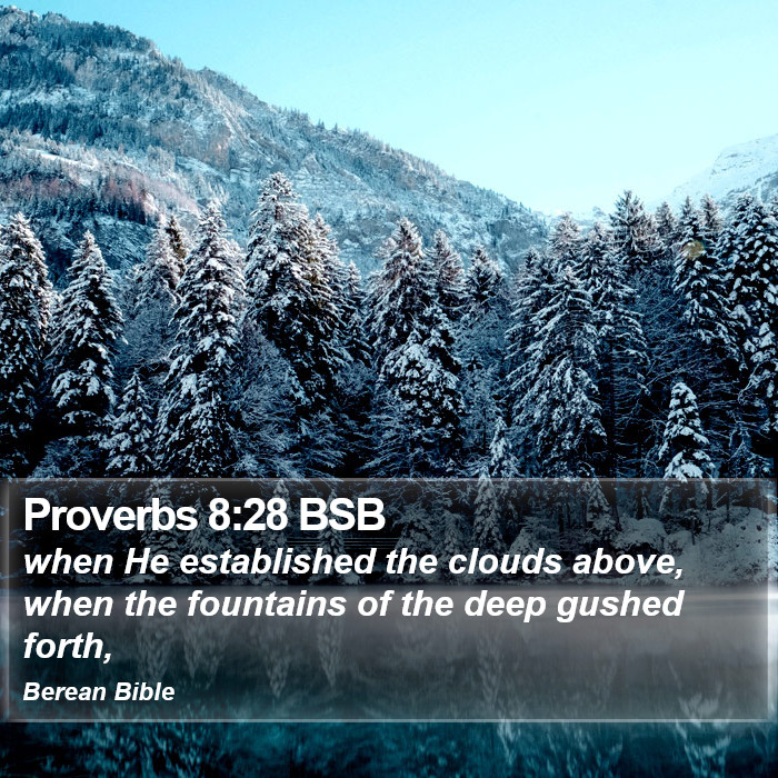 Proverbs 8:28 BSB Bible Study