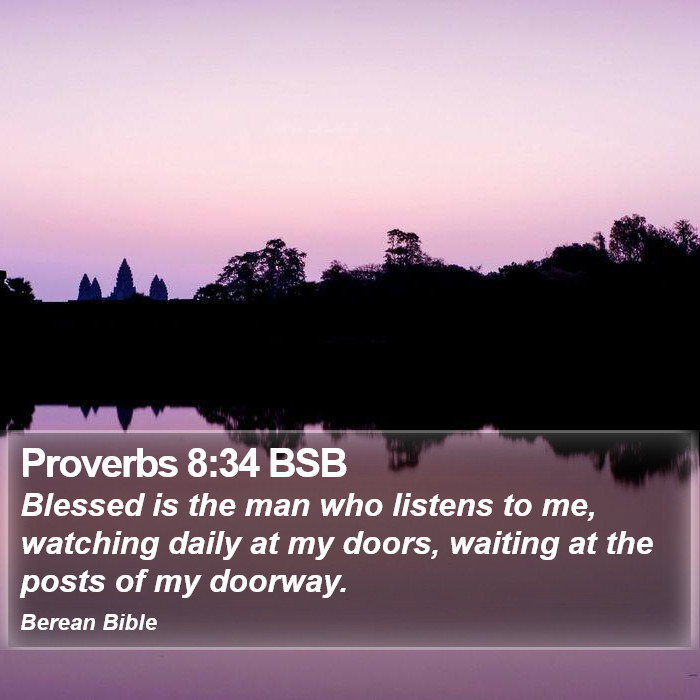 Proverbs 8:34 BSB Bible Study