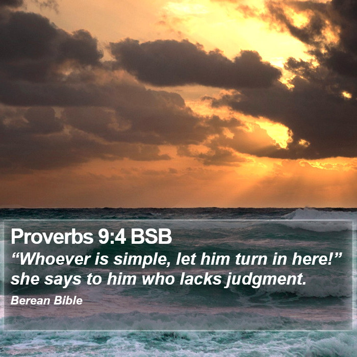 Proverbs 9:4 BSB Bible Study