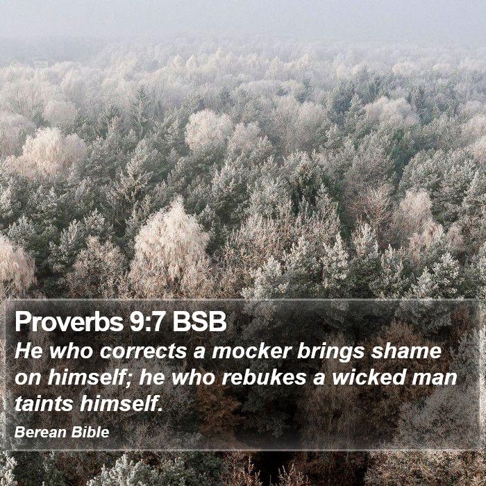 Proverbs 9:7 BSB Bible Study