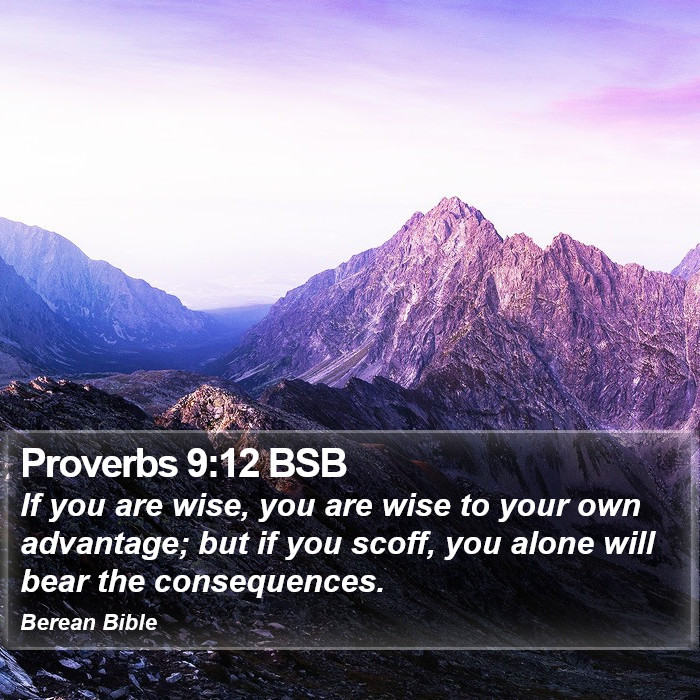 Proverbs 9:12 BSB Bible Study