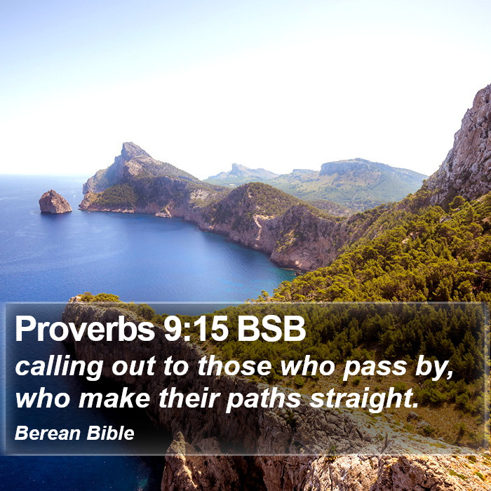 Proverbs 9:15 BSB Bible Study