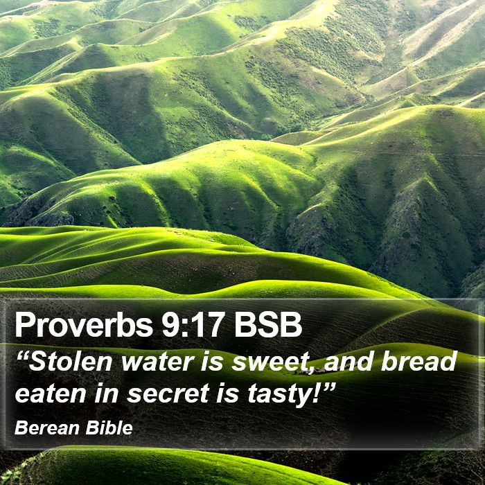 Proverbs 9:17 BSB Bible Study