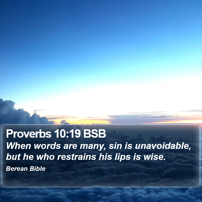 Proverbs 10:19 BSB Bible Study