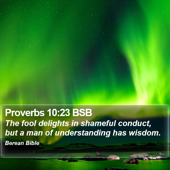 Proverbs 10:23 BSB Bible Study