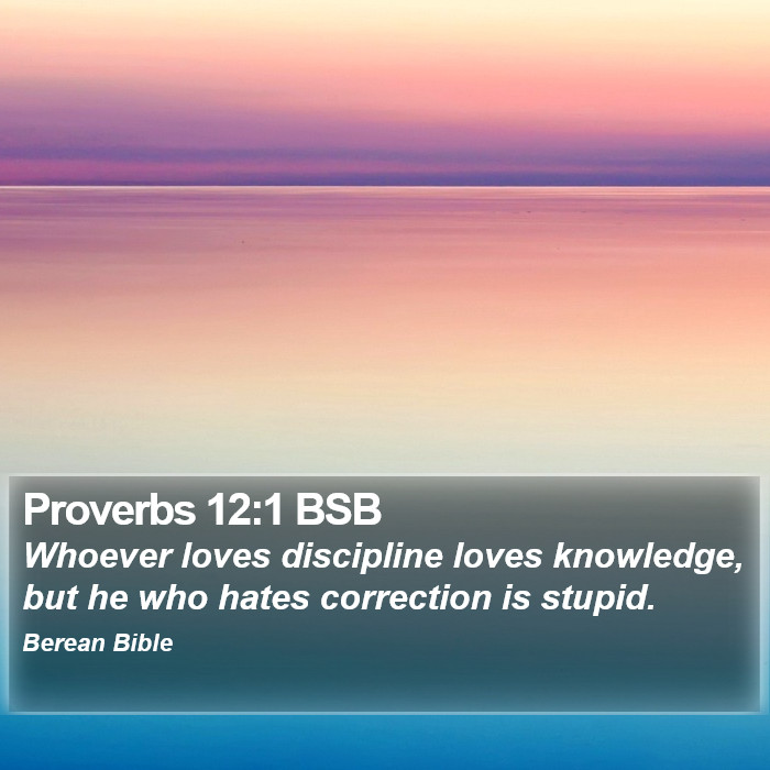 Proverbs 12:1 BSB Bible Study