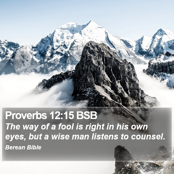 Proverbs 12:15 BSB Bible Study