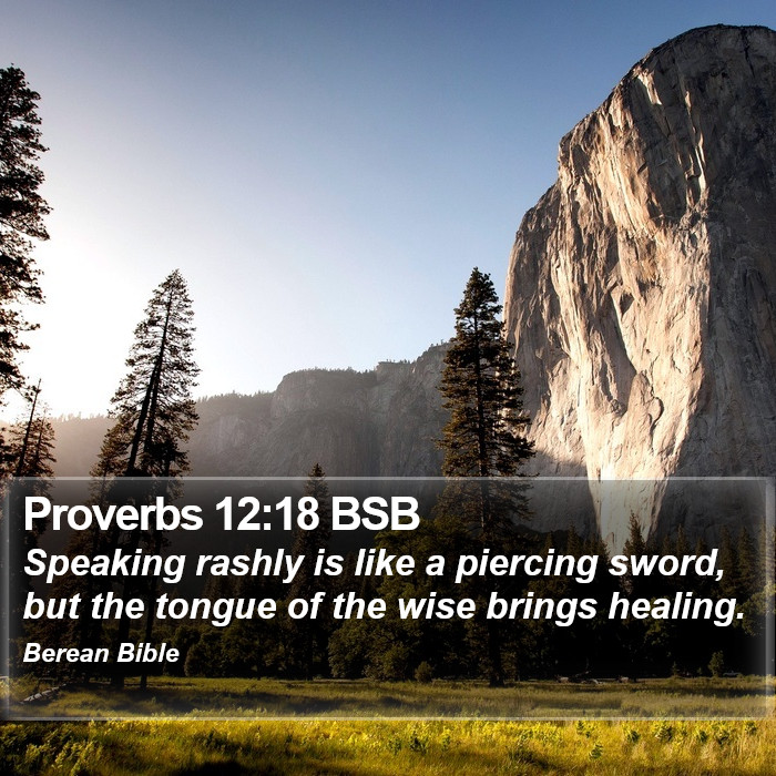 Proverbs 12:18 BSB Bible Study