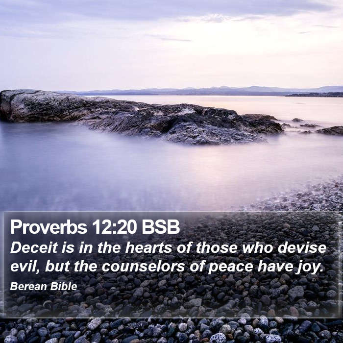 Proverbs 12:20 BSB Bible Study