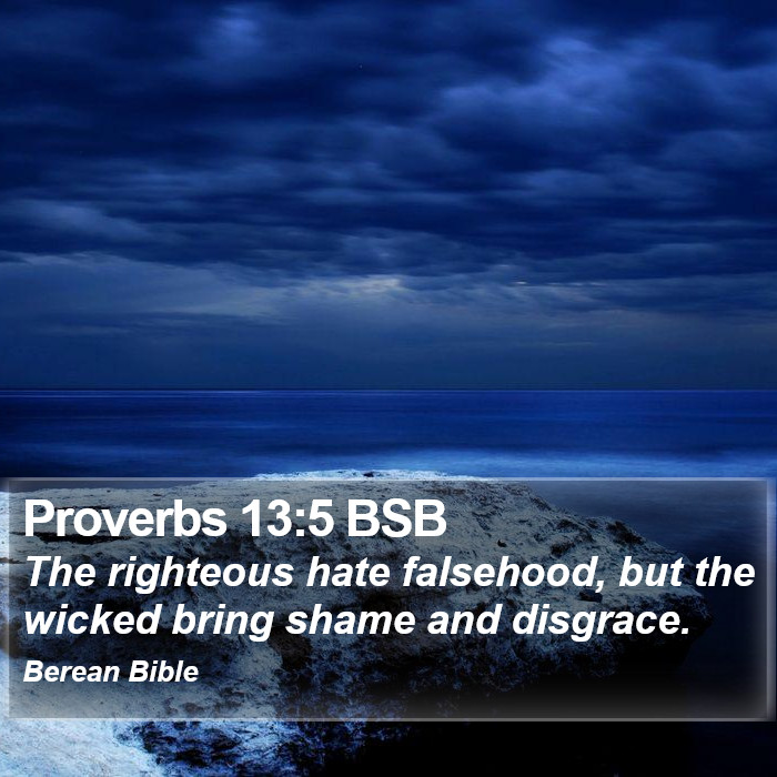 Proverbs 13:5 BSB Bible Study