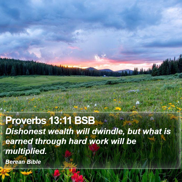 Proverbs 13:11 BSB Bible Study