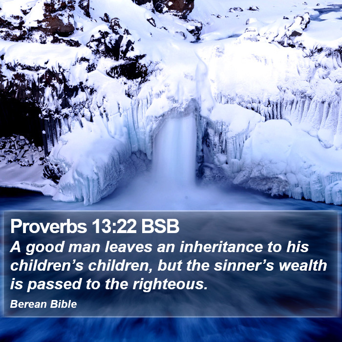 Proverbs 13:22 BSB Bible Study