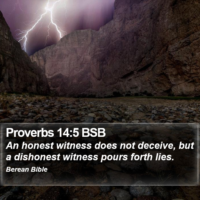 Proverbs 14:5 BSB Bible Study