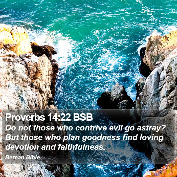 Proverbs 14:22 BSB Bible Study