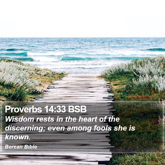 Proverbs 14:33 BSB Bible Study