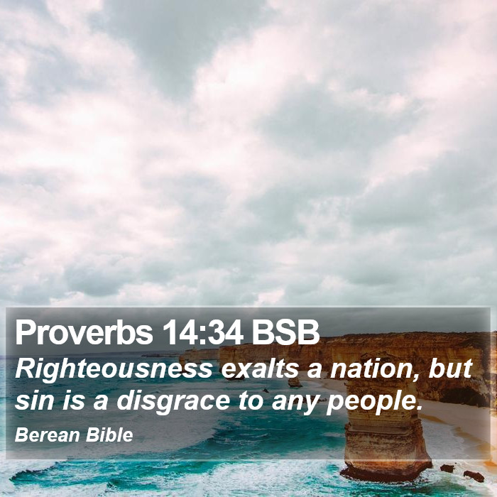 Proverbs 14:34 BSB Bible Study