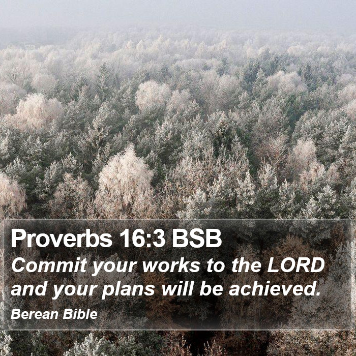 Proverbs 16:3 BSB Bible Study