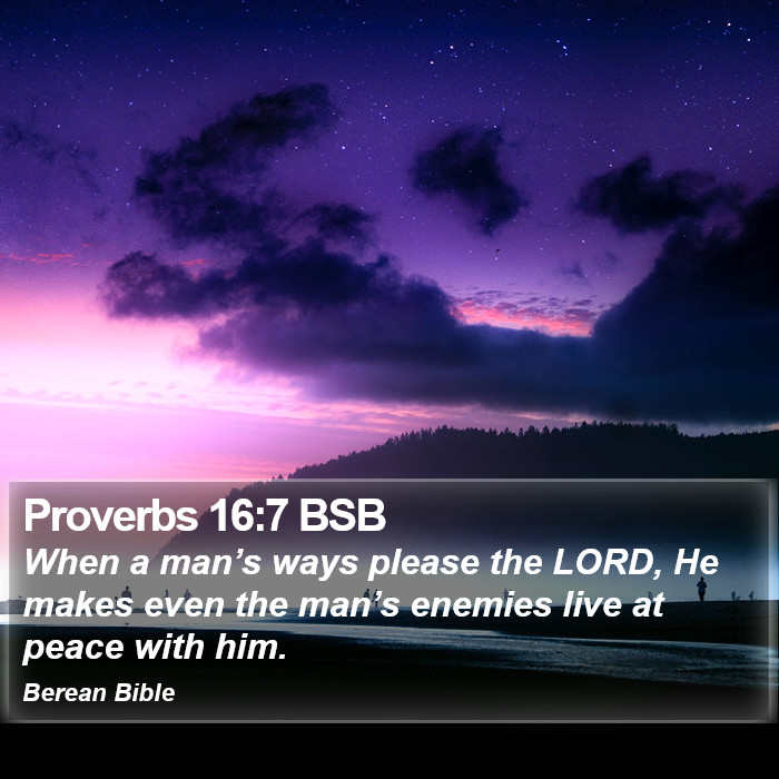 Proverbs 16:7 BSB Bible Study