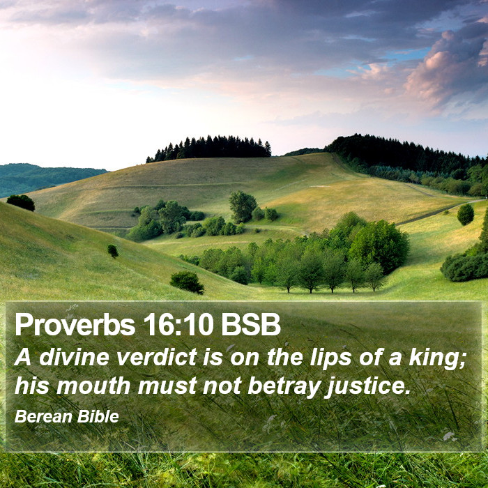 Proverbs 16:10 BSB Bible Study