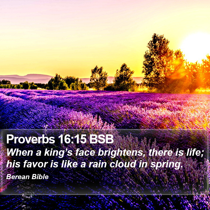 Proverbs 16:15 BSB Bible Study