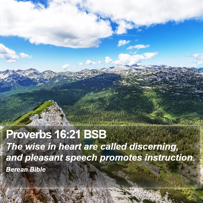 Proverbs 16:21 BSB Bible Study