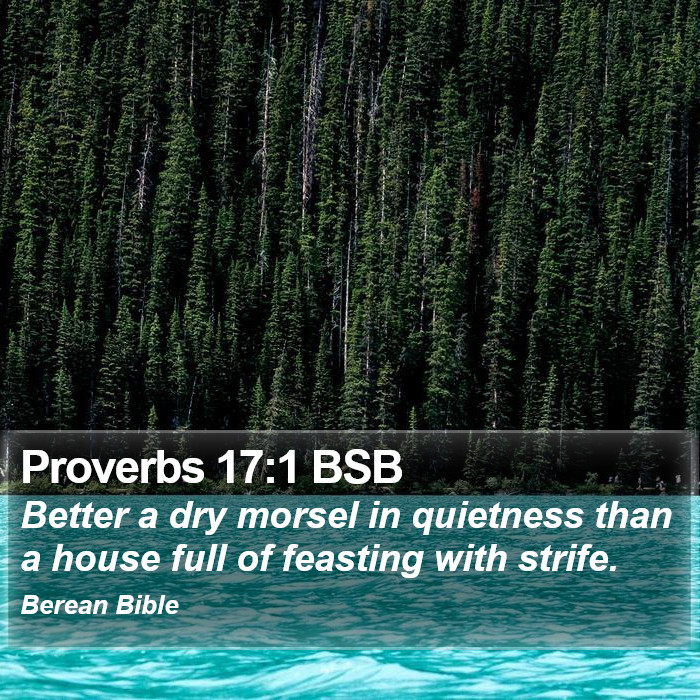 Proverbs 17:1 BSB Bible Study