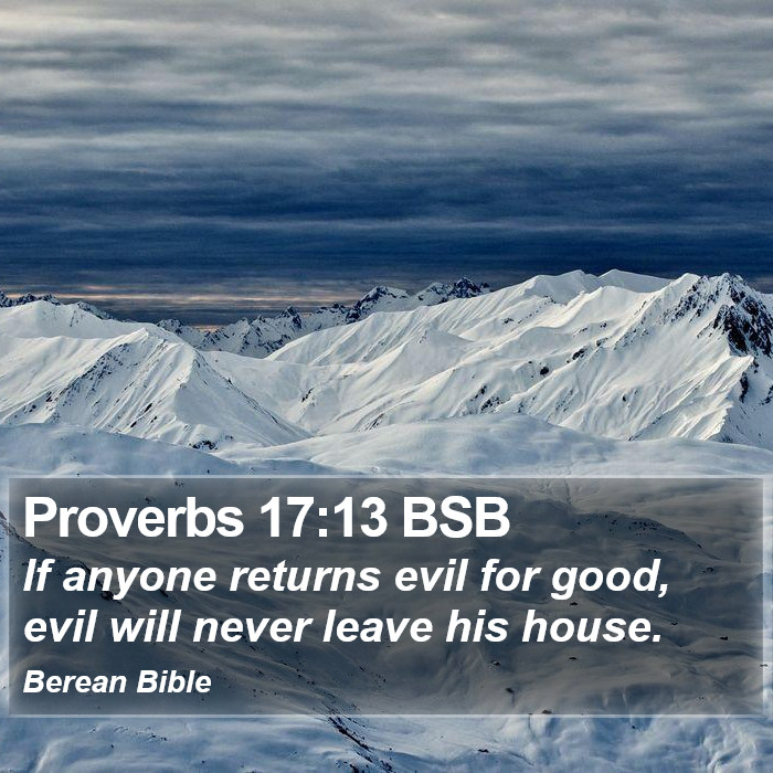 Proverbs 17:13 BSB Bible Study