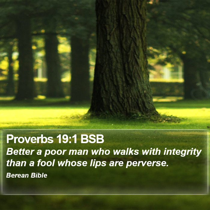 Proverbs 19:1 BSB Bible Study