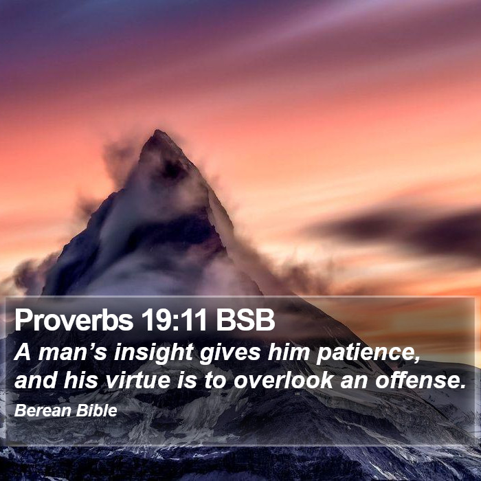 Proverbs 19:11 BSB Bible Study