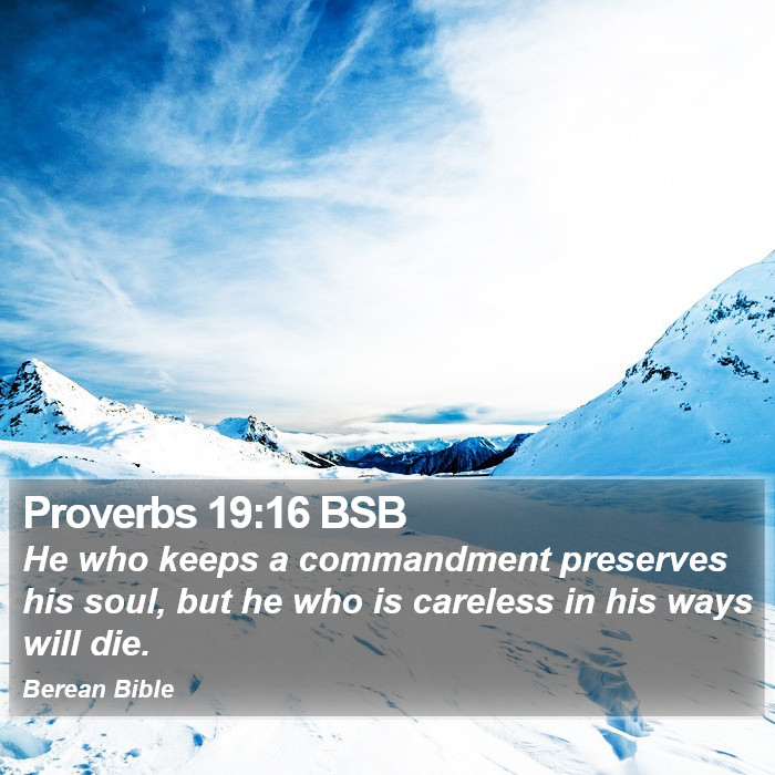 Proverbs 19:16 BSB Bible Study