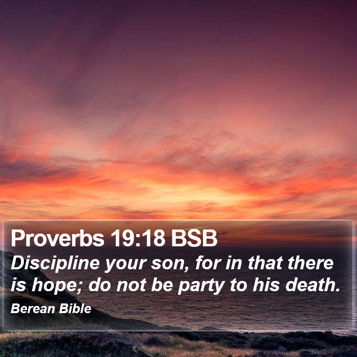 Proverbs 19:18 BSB Bible Study